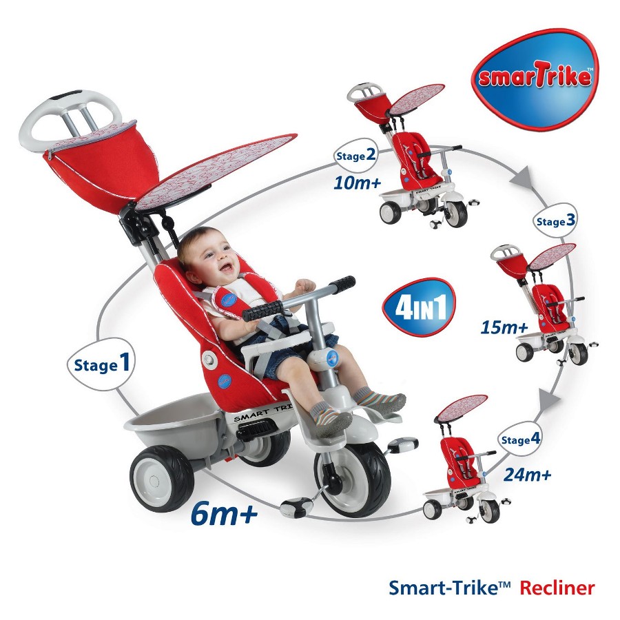 Xe đạp 3 bánh trẻ em  thông minh Smart - Trike Recliner